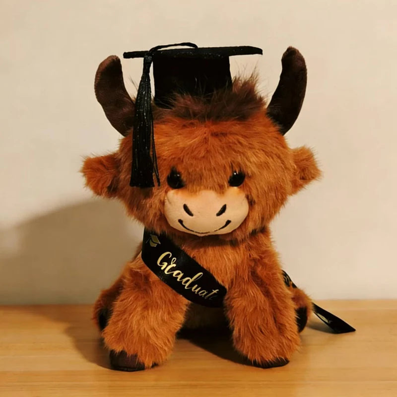 Highland Cow Graduate Plush