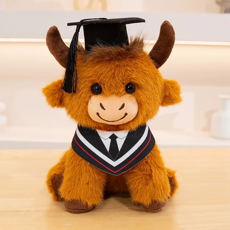 Highland Cow Graduate Plush